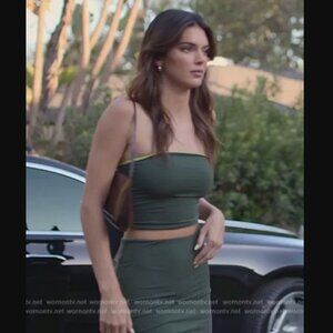 *AS SEEN ON KENDALL JENNER ON THE KARDASHIANS* Susamusa Nova Khaki+Lime Set Sz M